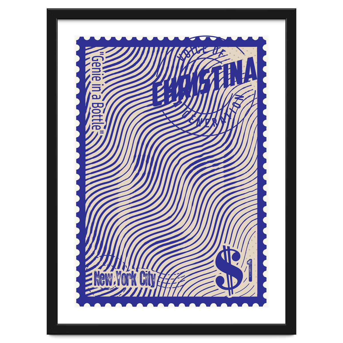 Christina Aguilera Stamps Art