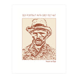 Self Portrait With Grey Felt Hat – Vincent Van Gogh (Print Only) thumbnail