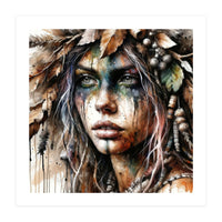 Autumn Leaf Druid Woman Portrait (Print Only)