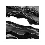 Black & Silver Agate Texture 06  (Print Only) thumbnail