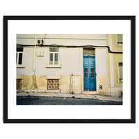 Lisbon Blue door on the street