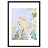 White Cockatoo In Flower Jungle thumbnail