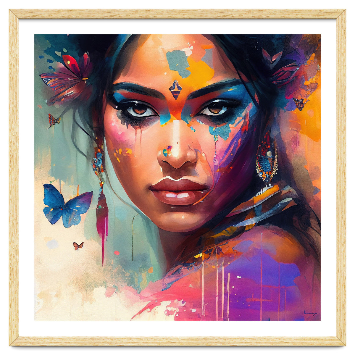 Butterfly Aura Hindu Portrait