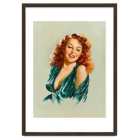 Portrait Of A Redhead Pinup Woman