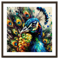 Vibrant Peacock Portrait
