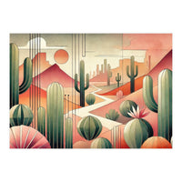 Art Deco Desert Cacti (Print Only)