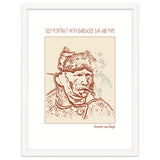 Self Portrait With Bandaged Ear And Pipe – Vincent Van Gogh thumbnail