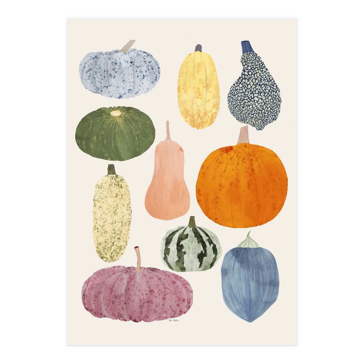 Still Life Of Pumpkins (Print Only)