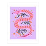 Modern snake - pink and orange (Print Only) thumbnail