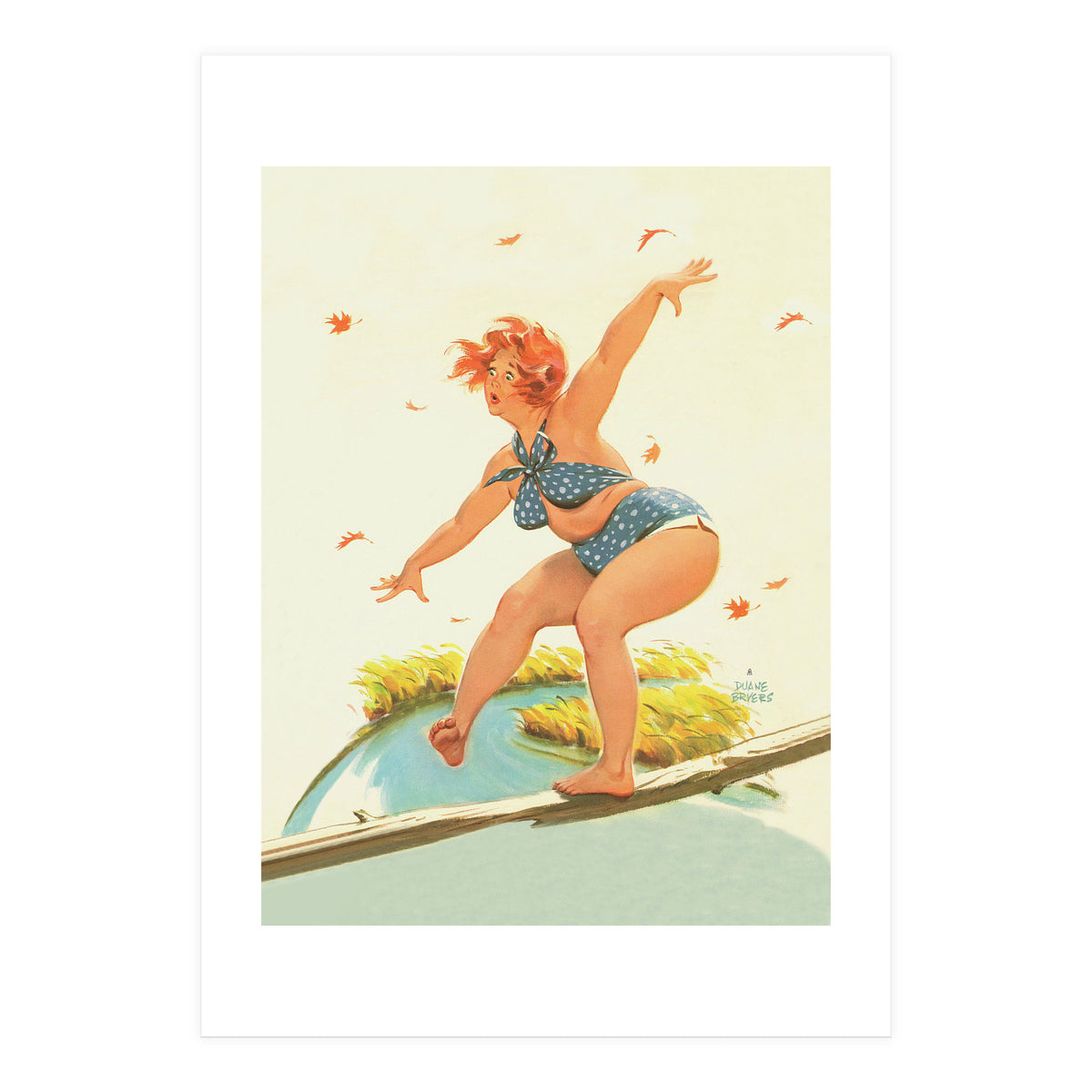 Sudden Wind On A Wooden Beam (Print Only)