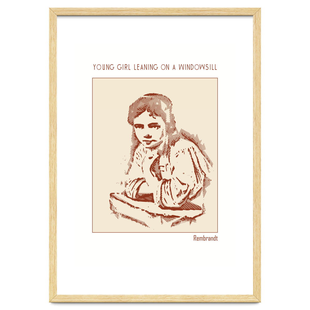 Young Girl Leaning On A Windowsill – Rembrandt Harmenszoon Van Rijn