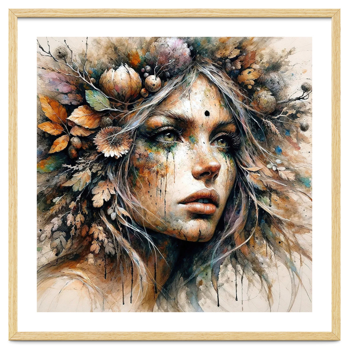 Harvest Crown Druid Woman Portrait