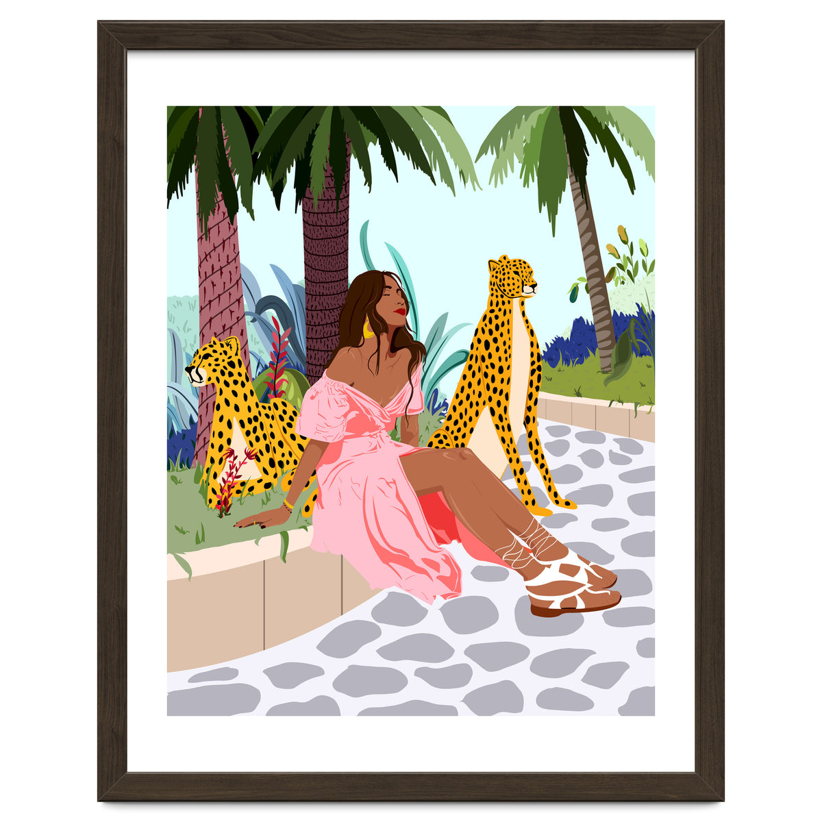 Spirit Animal, Cheetah, Leopard, Tiger Wildlife, Tropical Jungle Wild Cat Animals, Bohemian Woman Travel Garden Nature
