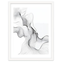 Abstract Black And White Flowing Lines