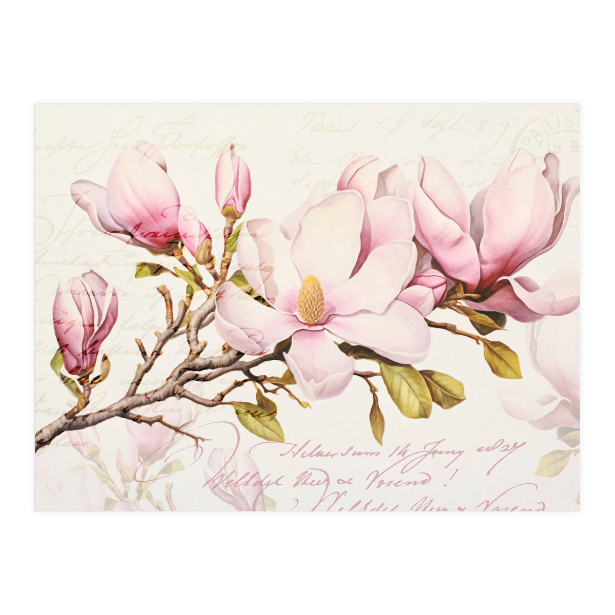 Magnolia Spring Romance Pink (Print Only)