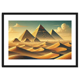 Vintage Egypt, Pyramids Of Giza Poster thumbnail