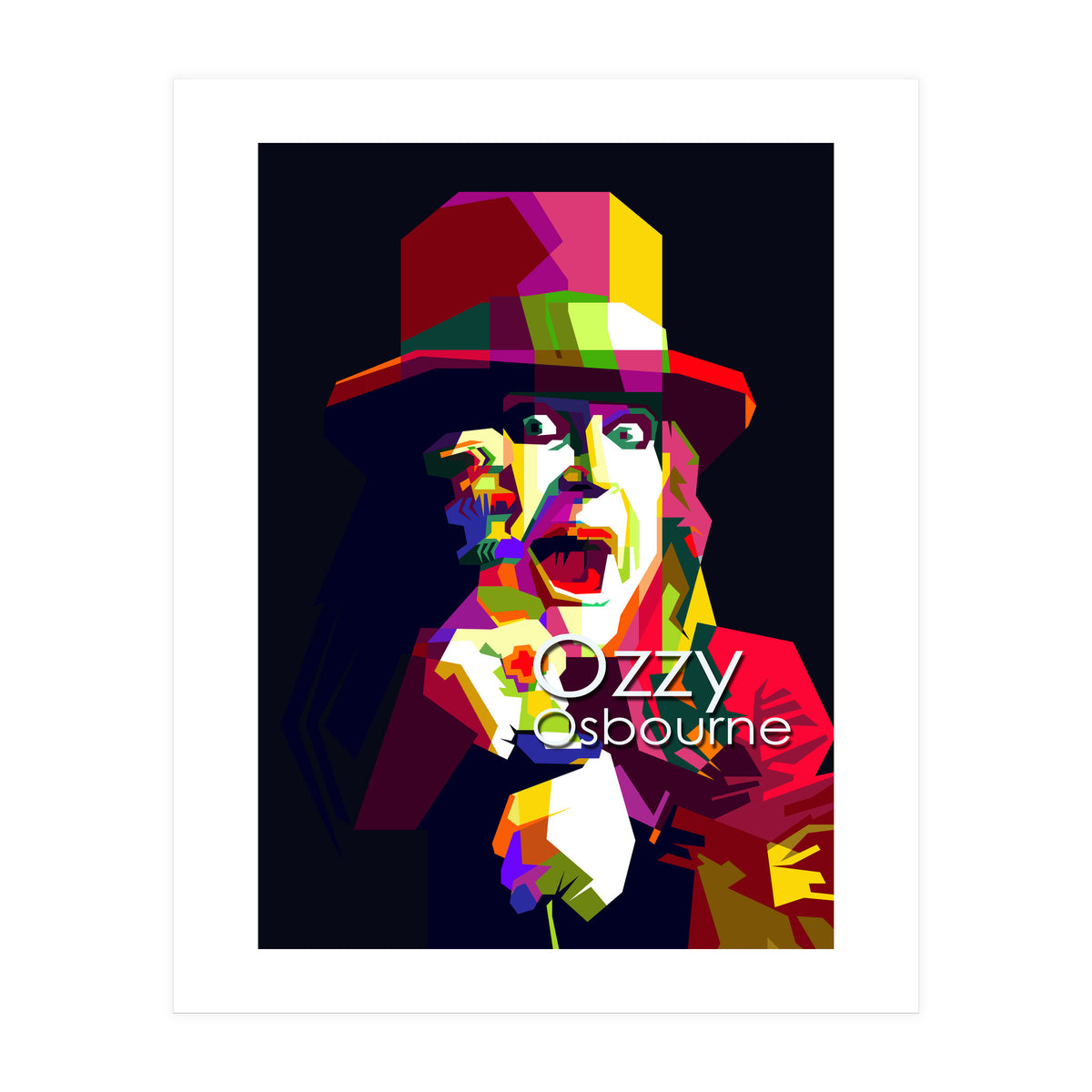 Ozzy Osbourne Metal Classic Rock Pop Art WPAP   	 (Print Only)