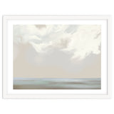 Abstract muted sea and clouds oil painting thumbnail