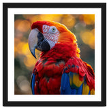 Scarlet Macaw Parrot Close Up Portrait thumbnail