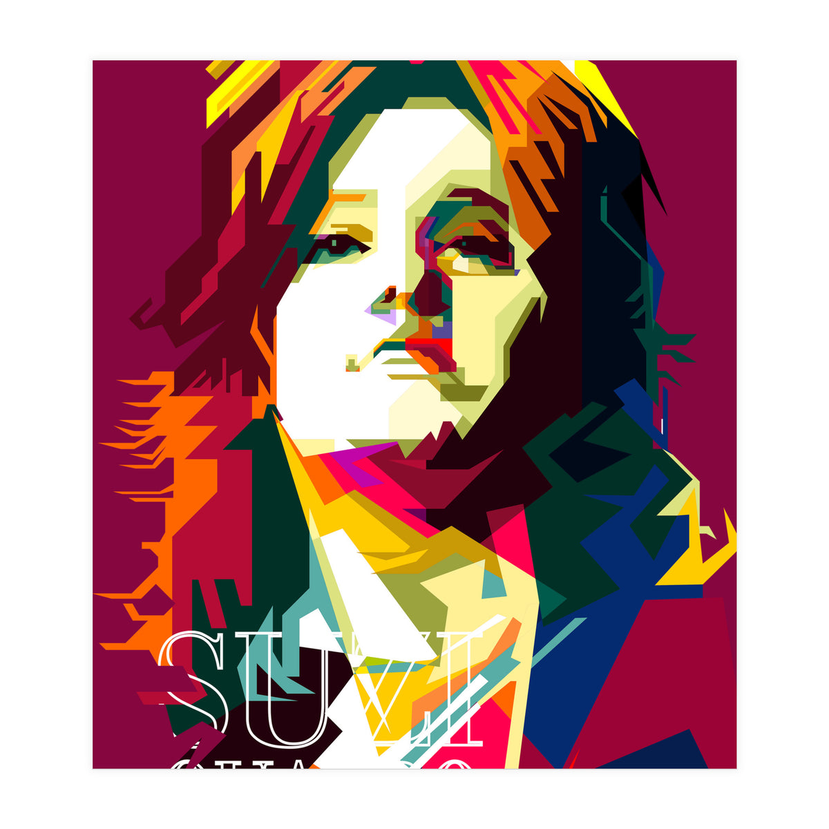 Suzi Quatro Blues Singer Pop Art WPAP (Print Only)