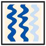 Squiggly Lines - blue and cream thumbnail