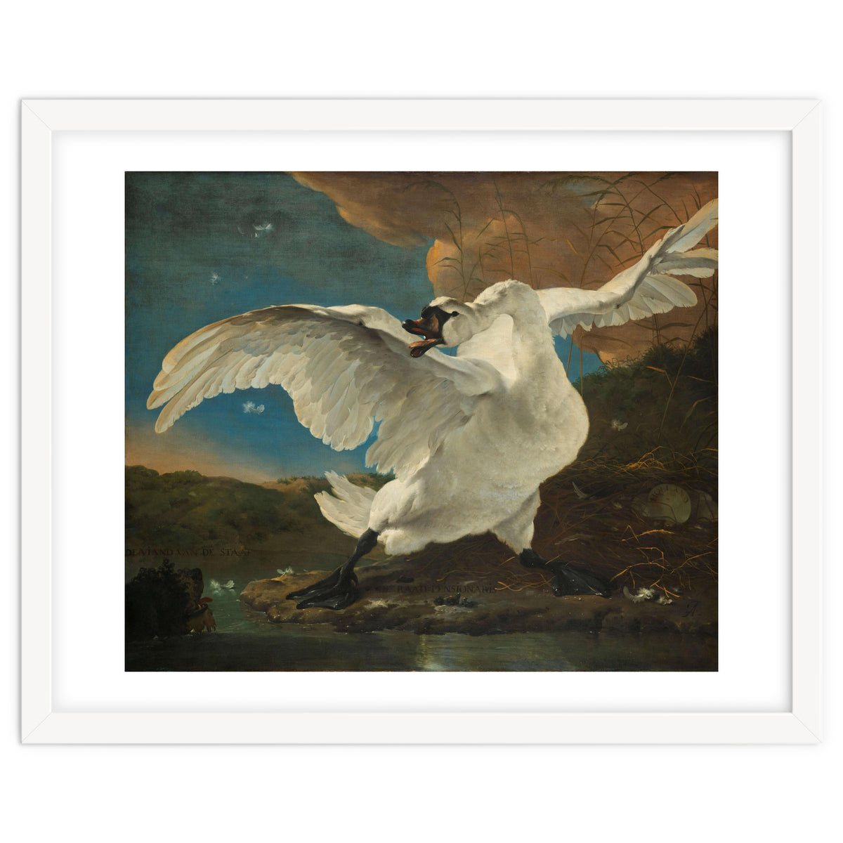 The Threatened Swan. The Threatened Swan; Interpreted later as an Allegory on Johan de Witt. Dati...