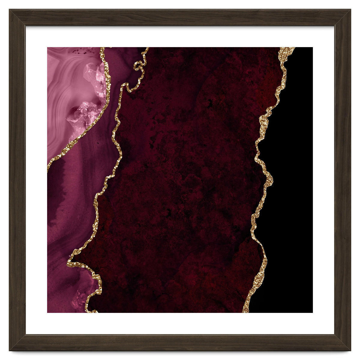 Burgundy & Gold Agate Texture 15