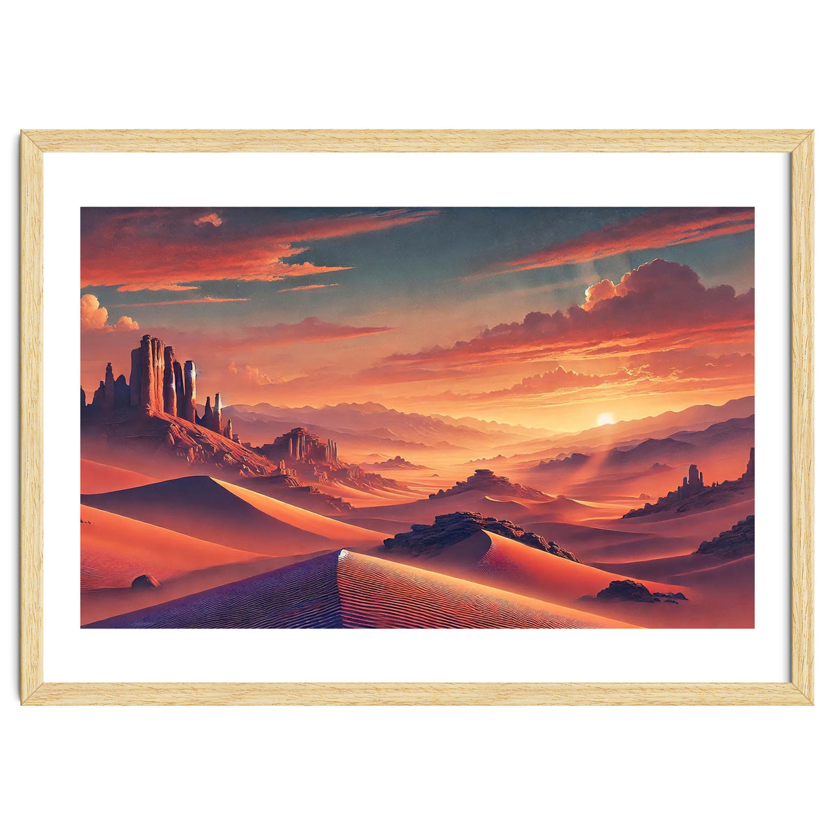 Vintage Chile, Atacama Desert Sunset Poster