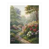 Sunlit Spring Garden Path Oil Painting (Print Only) thumbnail