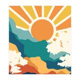 Sunrise Mindset, Positivity Optimism Self Love Self Care Growth, Nature Retro Eclectic Bohemian Peace Contemporary (Print Only) thumbnail