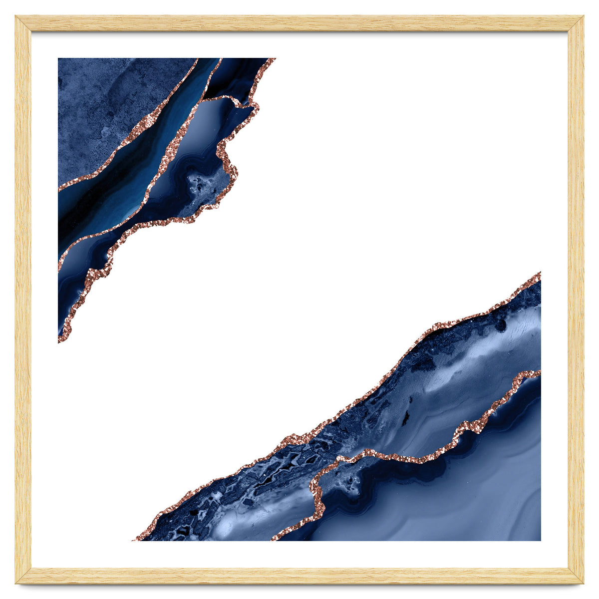 Navy & Rose Gold Agate Texture 27