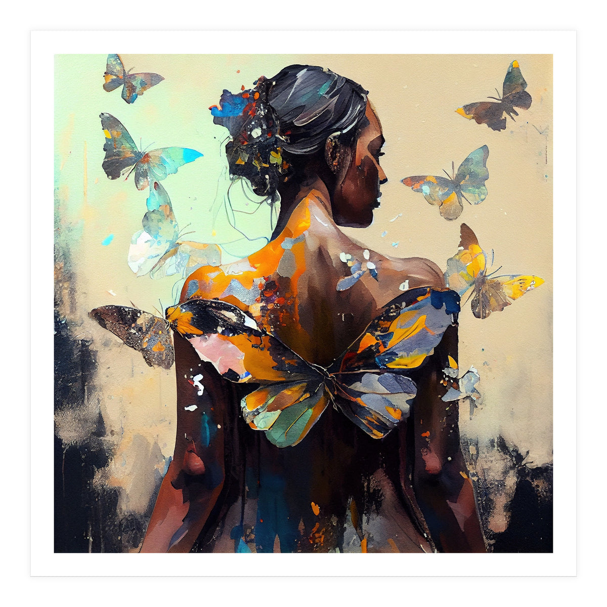 Powerful Butterfly Woman Body #6 (Print Only)