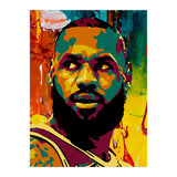 LeBron James Colorful abstract (Print Only) thumbnail