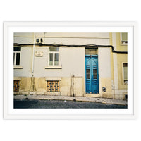 Lisbon Blue door on the street