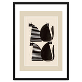 Minimalist Cats In Black And White thumbnail