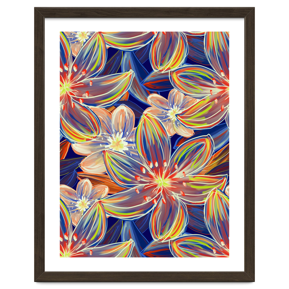 Fluo Bloom Orange & Blue