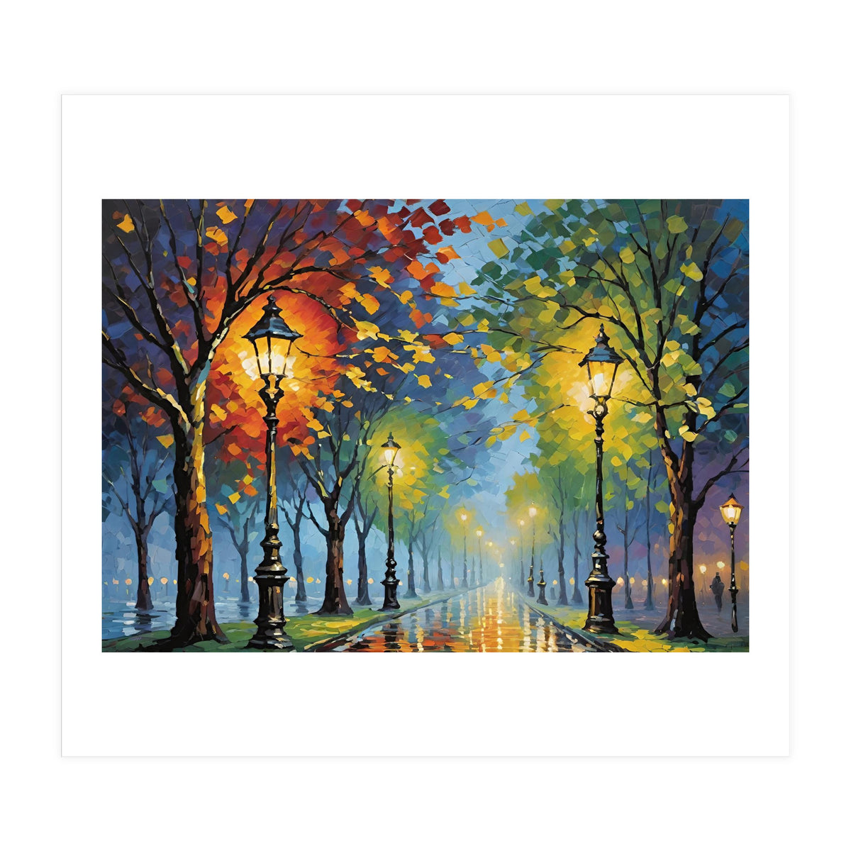 Rainy Abstract Art Nature (Print Only)