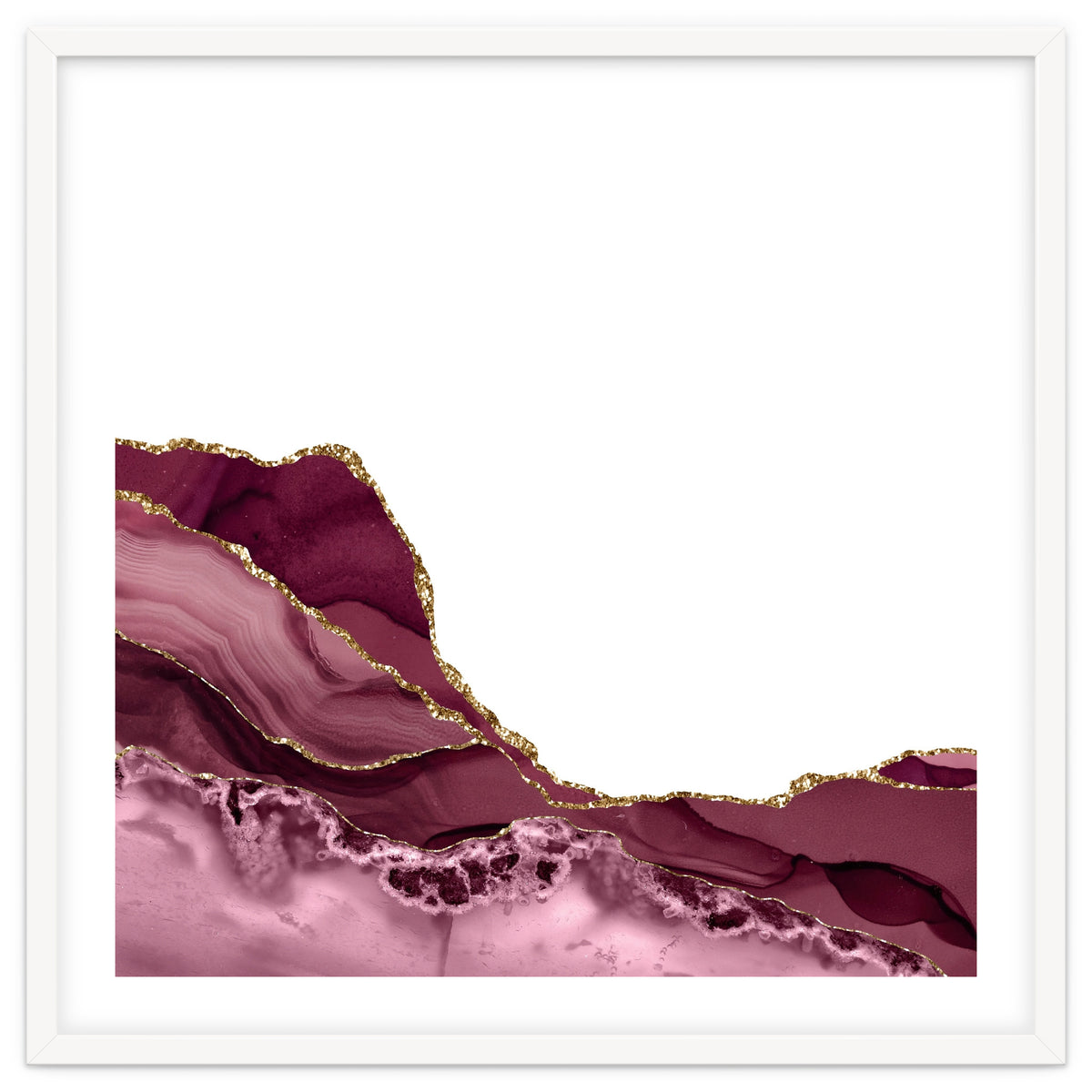 Burgundy & Gold Agate Texture 23
