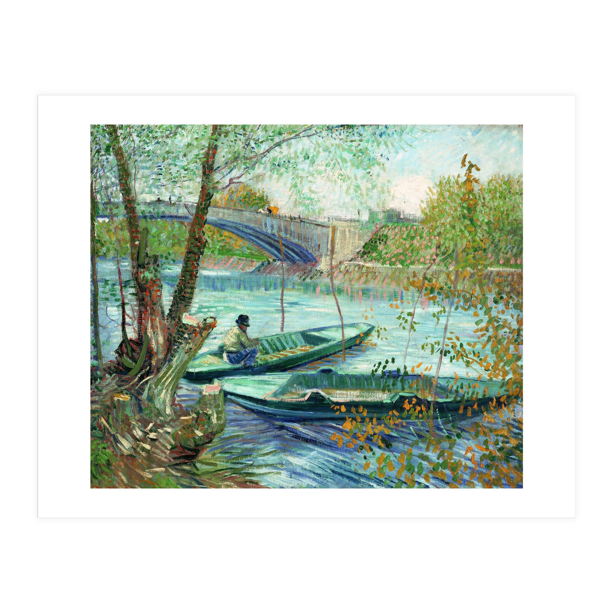 Vincent Van Gogh / 'Fishing in Spring, the Pont de Clichy ', 1887, Oil on canvas, 49 x 58 cm. (Print Only)