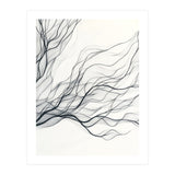 Abstract Black Branching Lines Flowing (Print Only) thumbnail