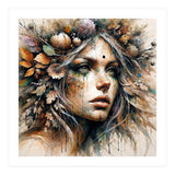 Harvest Crown Druid Woman Portrait (Print Only) thumbnail