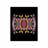 The Butterfly Effect Series 01, Paint Blot Mirror Colorful, Symmetrical Graphic, Eclectic Mandala (Print Only) thumbnail