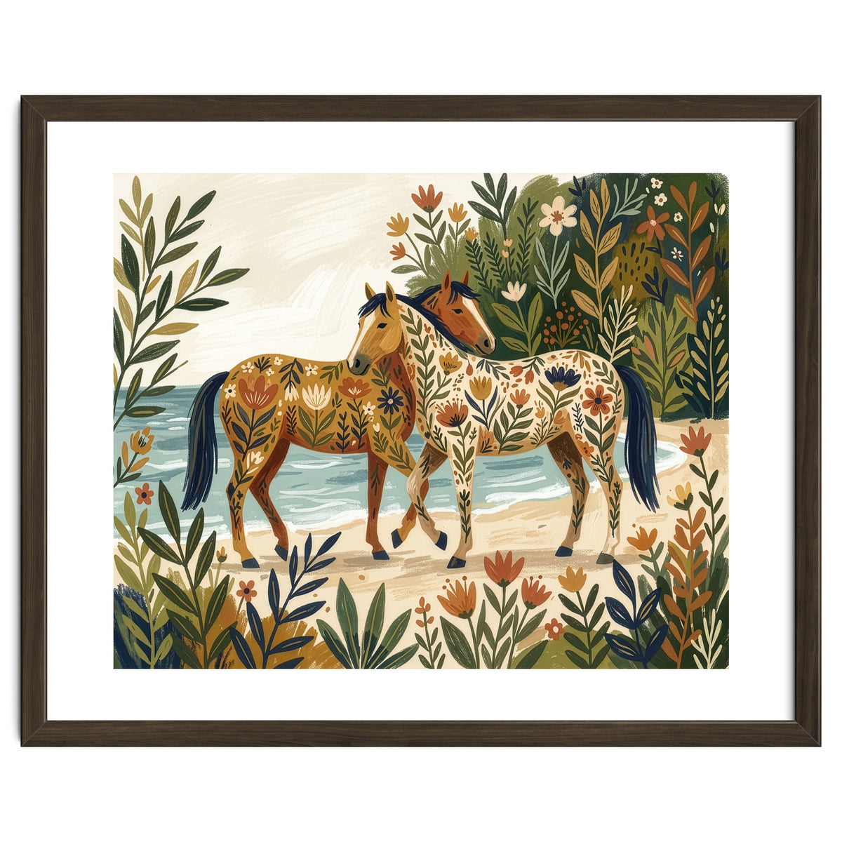 Horses In Blooming Paradise