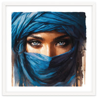 Blue Eyes Tuareg Woman Portrait