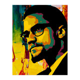 Malcolm X Colorful Abstract Art (Print Only) thumbnail