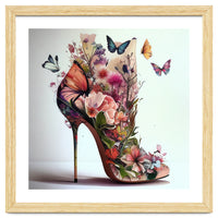 Floral Stiletto With Butterflies