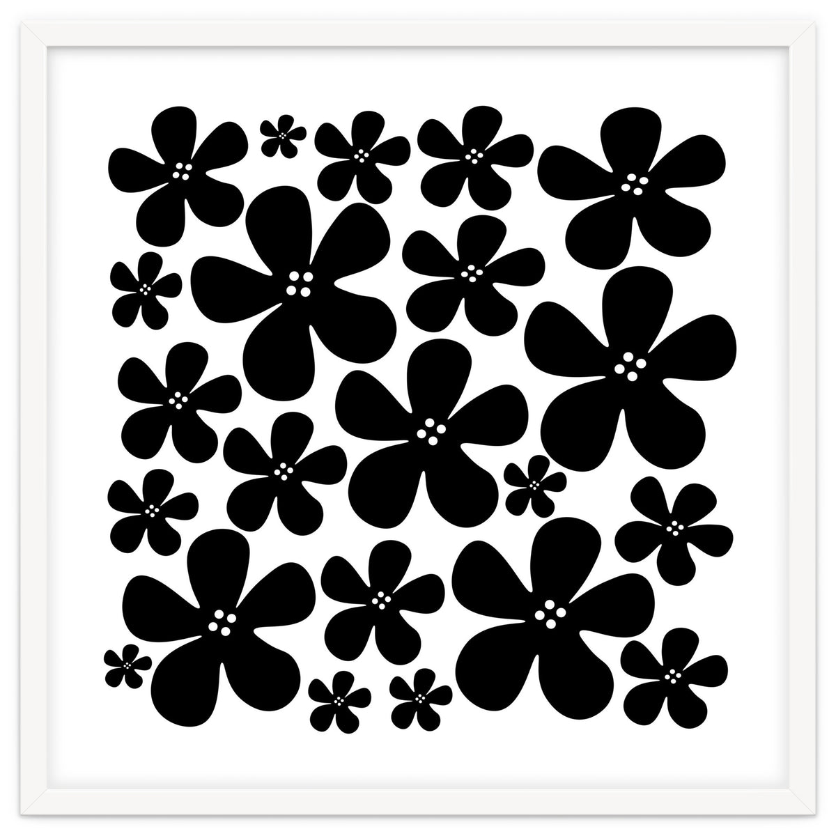 Black Flowers Pattern