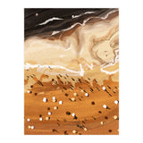 Coffee Beach, Ocean Sea Beachy Tropical Summer, Travel Painting Nature Landscape Waves People Sand (Print Only) thumbnail