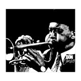 Don Cherry American Jazz Trumpeter in Grayscale (Print Only) thumbnail