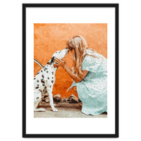 Pet Bound | Dalmatian Dog Lover Friendship Companion | Modern Bohemian Woman Puppy Animals Love